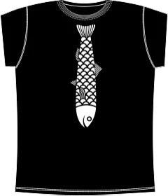 Галстук Рыба Black